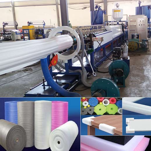 EPE Air conditioning insulation pipe extrusion machine/production